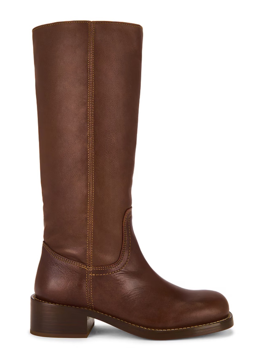Steve Madden Riggs Boots Rust Leather Tall Brown Leather campus Revolve 7